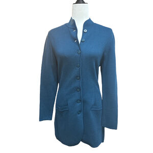 Saks Fifth Avenue The Works Wool Knit Topper Jacket Made in Italy Women's Size S